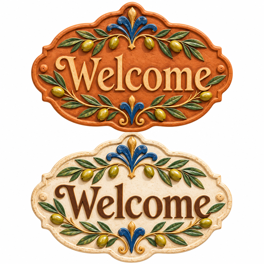 Terracotta Welcome Wall Plaque image 2
