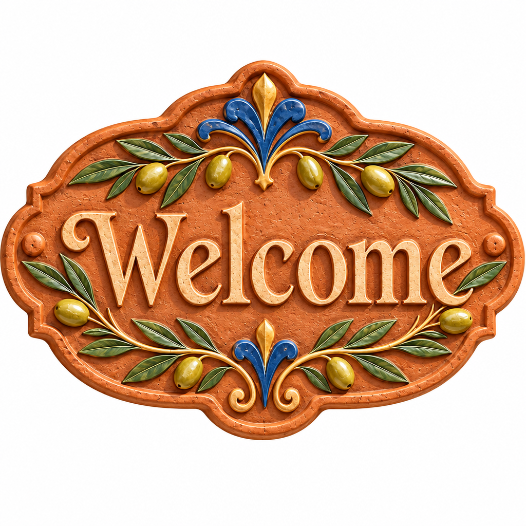 Terracotta Welcome Wall Plaque image 4