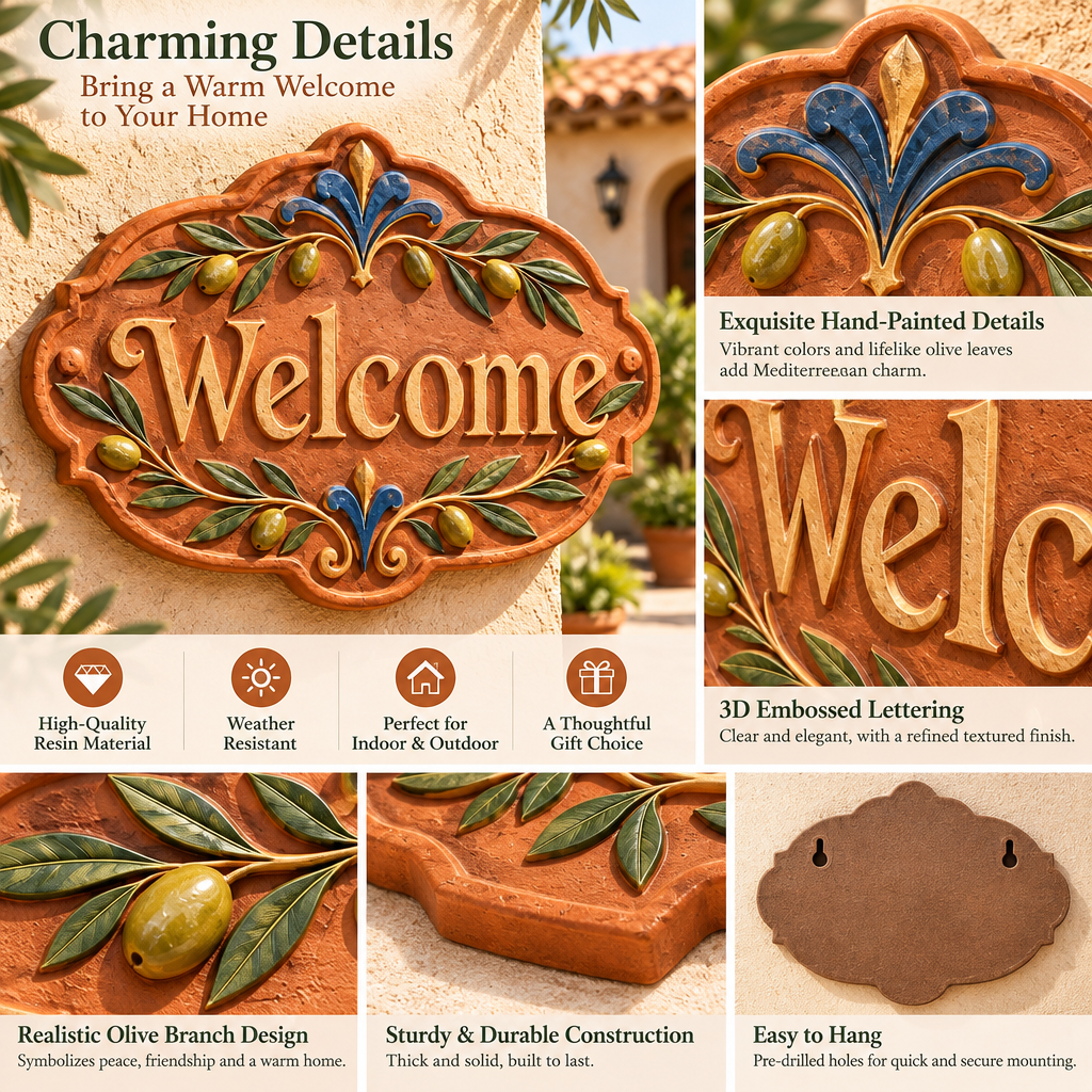 Terracotta Welcome Wall Plaque image 5
