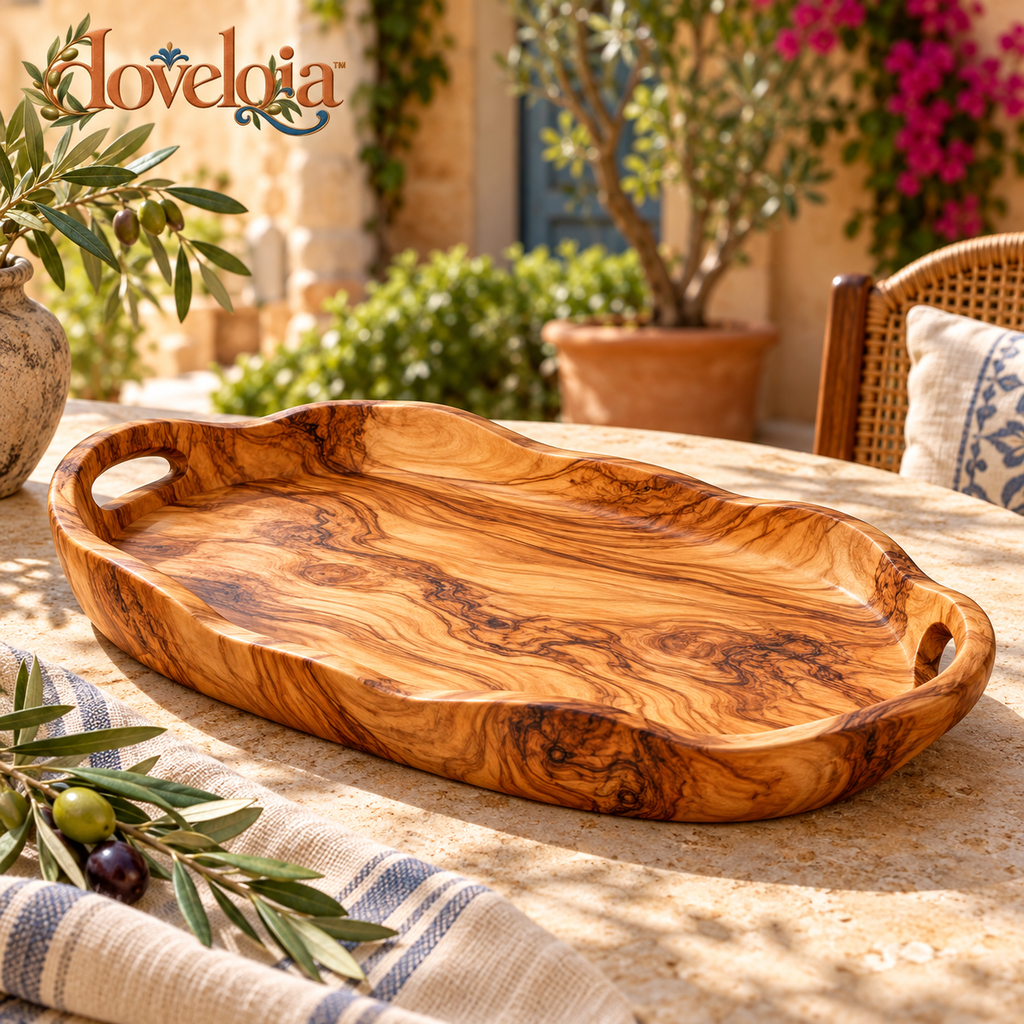 Olive Wood Serving Accent Tray image 1