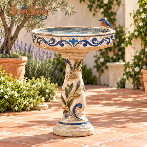 Mediterranean Birdbath Pedestal image 1