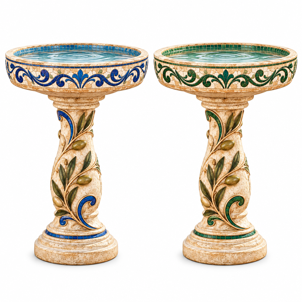 Mediterranean Birdbath Pedestal image 2