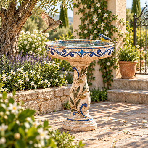 Mediterranean Birdbath Pedestal image 3