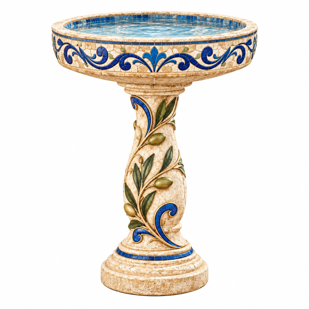 Mediterranean Birdbath Pedestal image 5