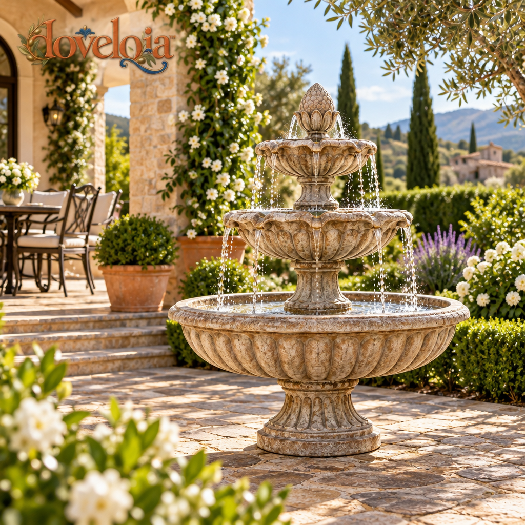 Tiered Courtyard Water Fountain image 5