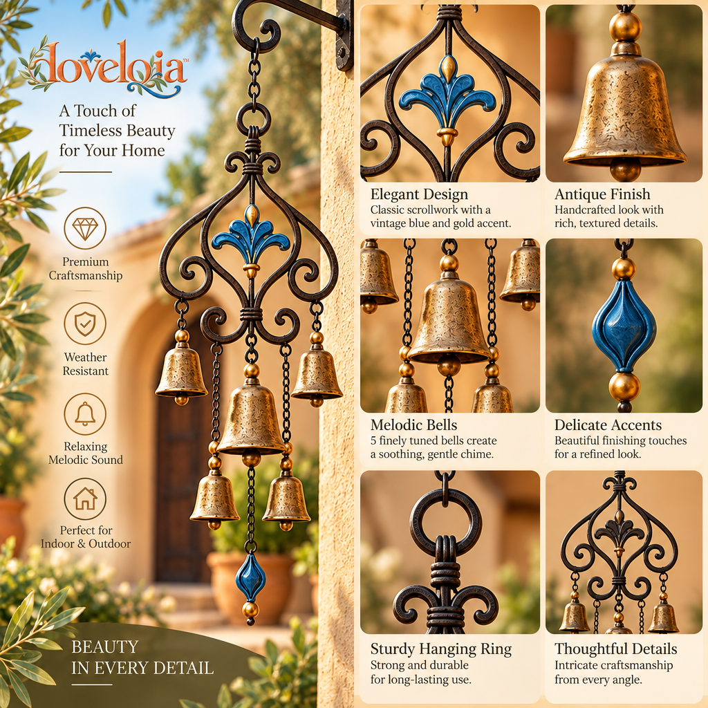 Wrought Iron Wind Bell Chime image 3