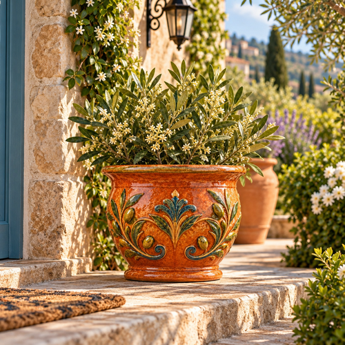 Glazed Terracotta Planter Pot image 2