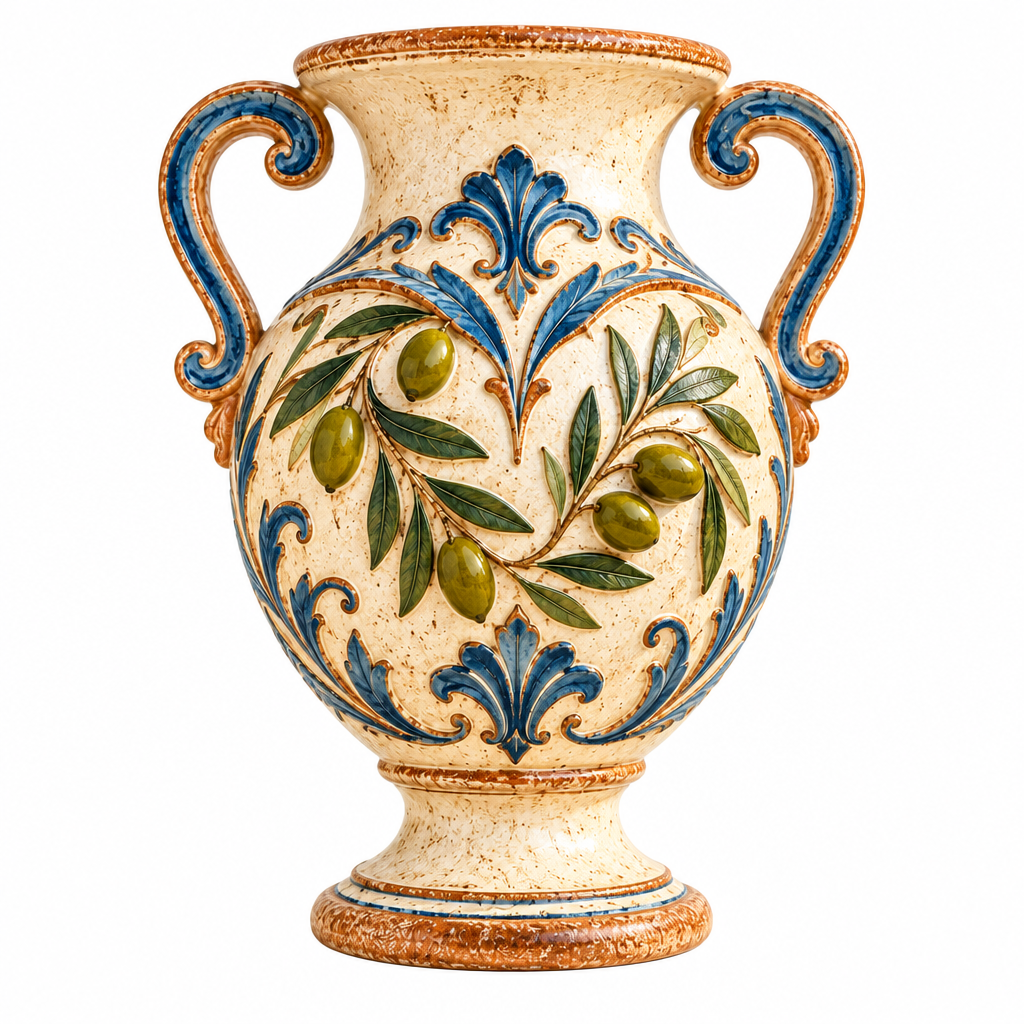 Mediterranean Decorative Urn Vase image 4