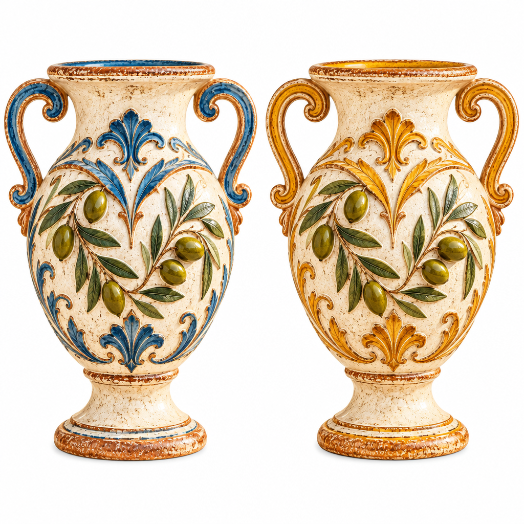 Mediterranean Decorative Urn Vase image 5